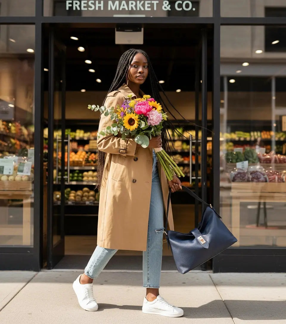 THE CLARA LEATHER SLOUCH BAG